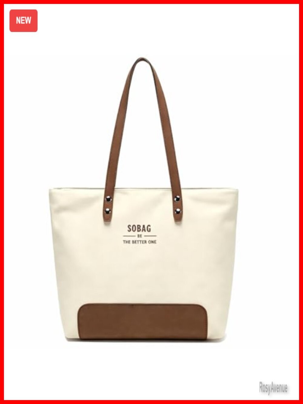 Canvas Tote Bag with Zipper for Women Multiple Pockets Office Commute Casual